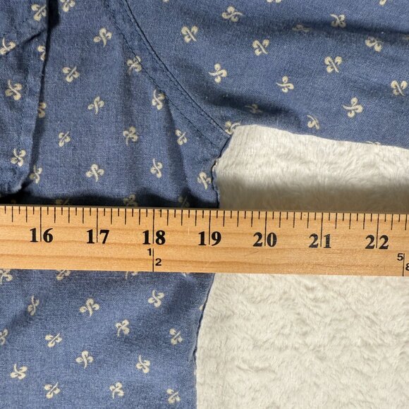 Levis S Blue Pearl Snap Button Shirt Long Sleeve White tag Rare Vintage 1970s - Picture 5 of 9